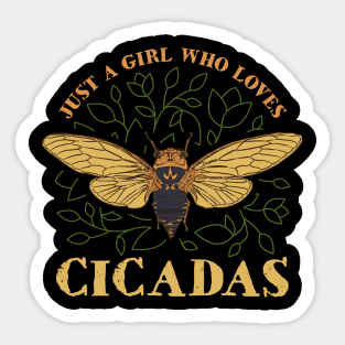 Just a Girl Who Loves Cicadas Artsy Sticker